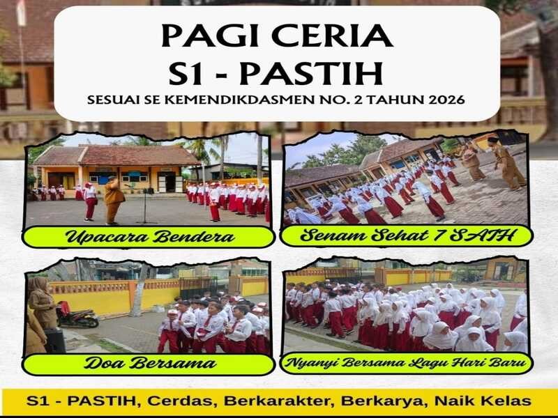 Pagi Ceria SDN 1 Pasir Putih dengan Senam Sehat dan Menyanyikan Lagu Nasional